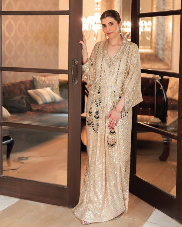 Bling Champagne Gold Kaftan