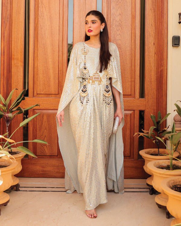 Gown Kaftan Black Jhoomar