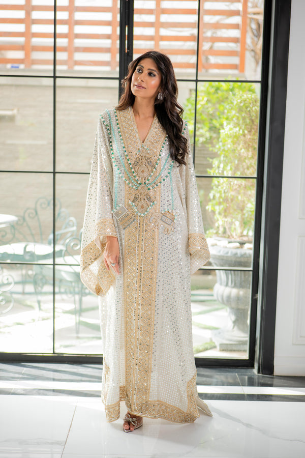 White Pearl Heirloom Kaftan